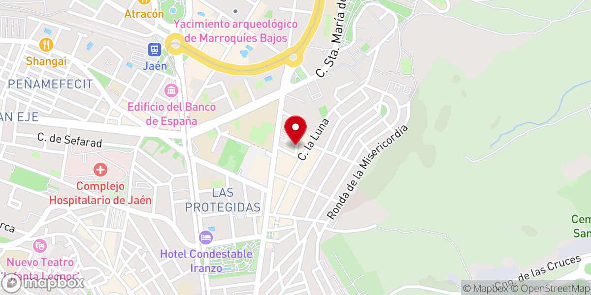 Map showing location of Iglesia Evangélica de Integración de la Familia