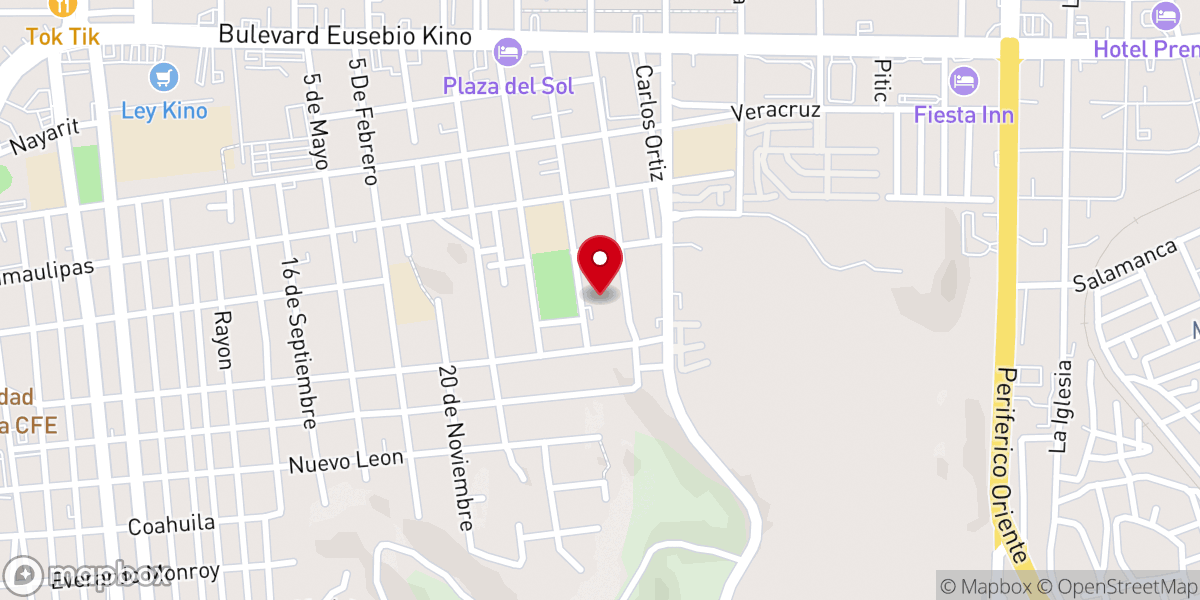 Map showing location of Arquidiócesis de Hermosillo Templo Expiatorio