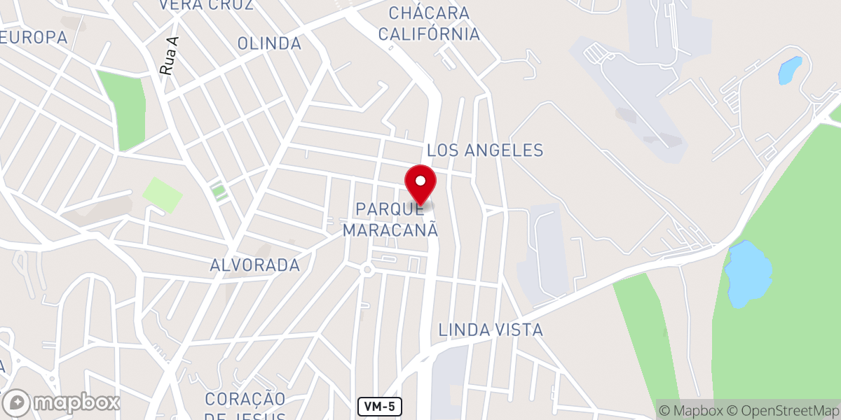 Map showing location of Igreja Batista Central Contagem