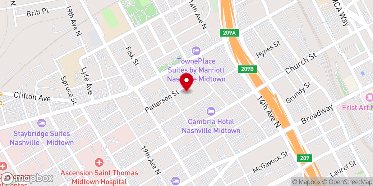 Map showing location of Saint Paul Primitive Baptist Church