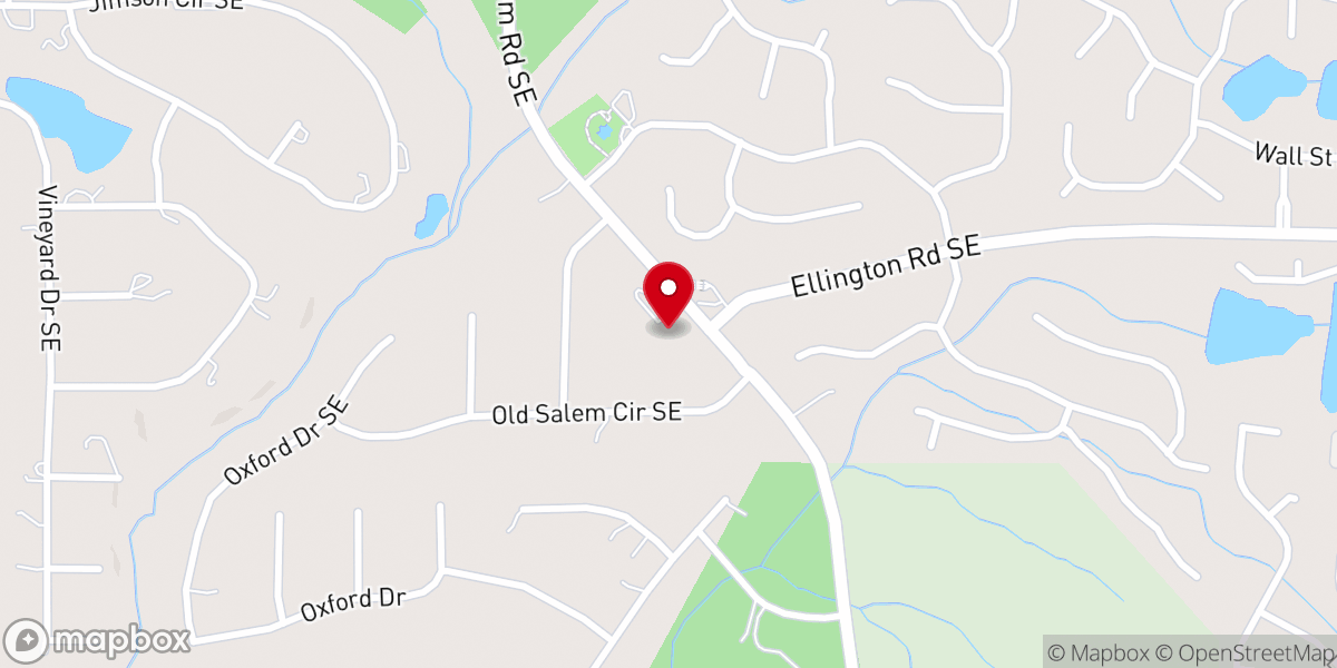 Map showing location of Rockdale Community Church