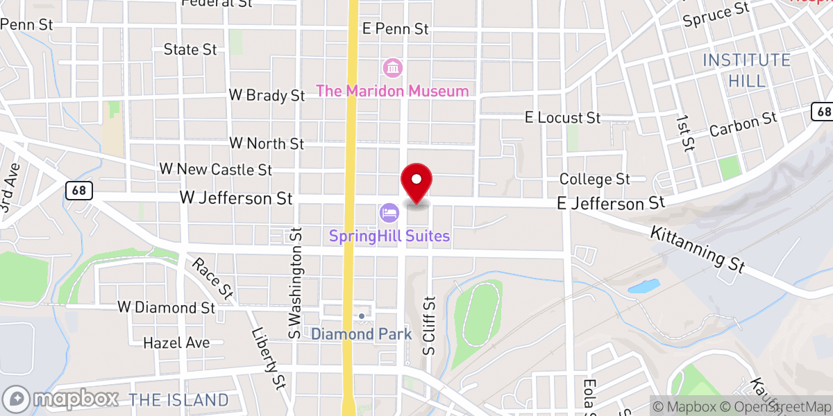 Map showing location of St Andrews United Presbyterian