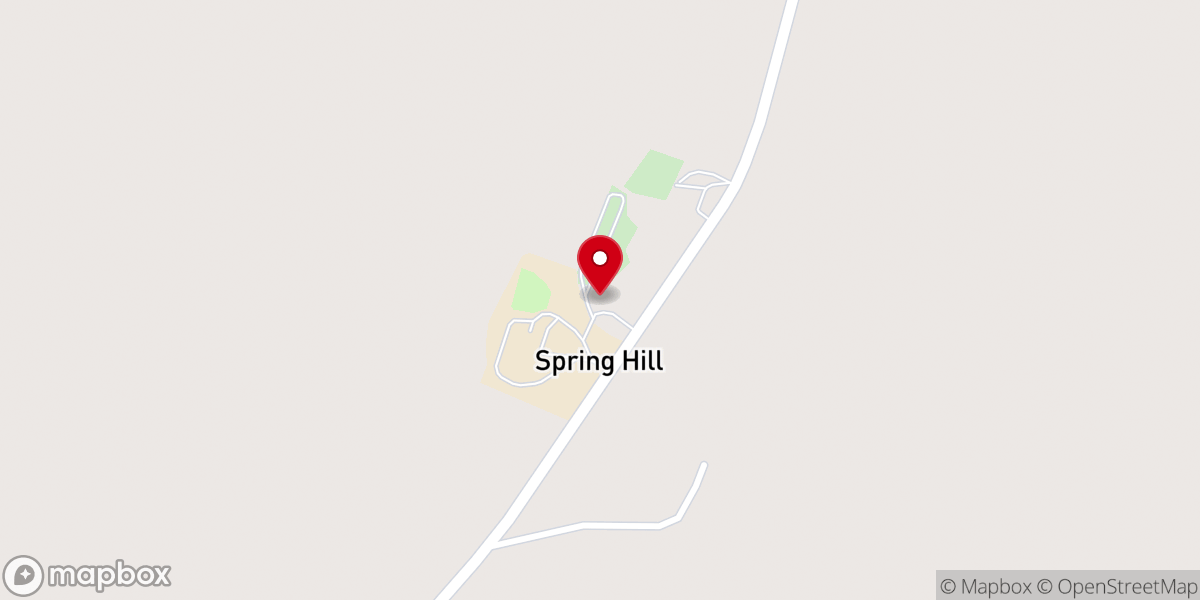 Map showing location of Spring Hill Baptist Church