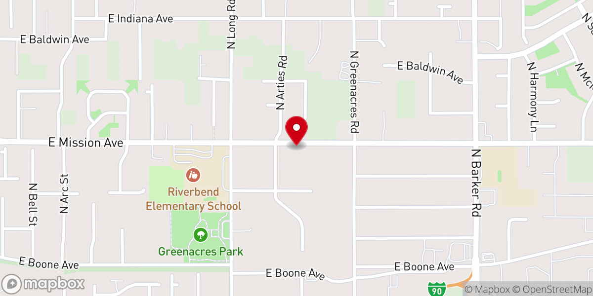 Map showing location of Greenacres Christian Church