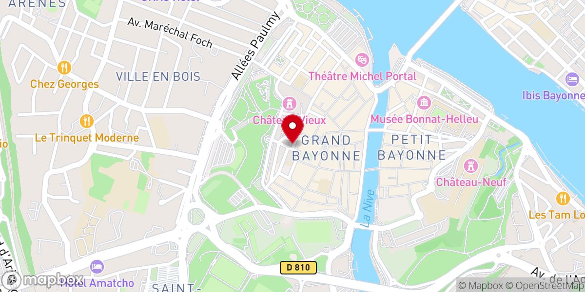 Map showing location of Association Diocésaine de Bayonne