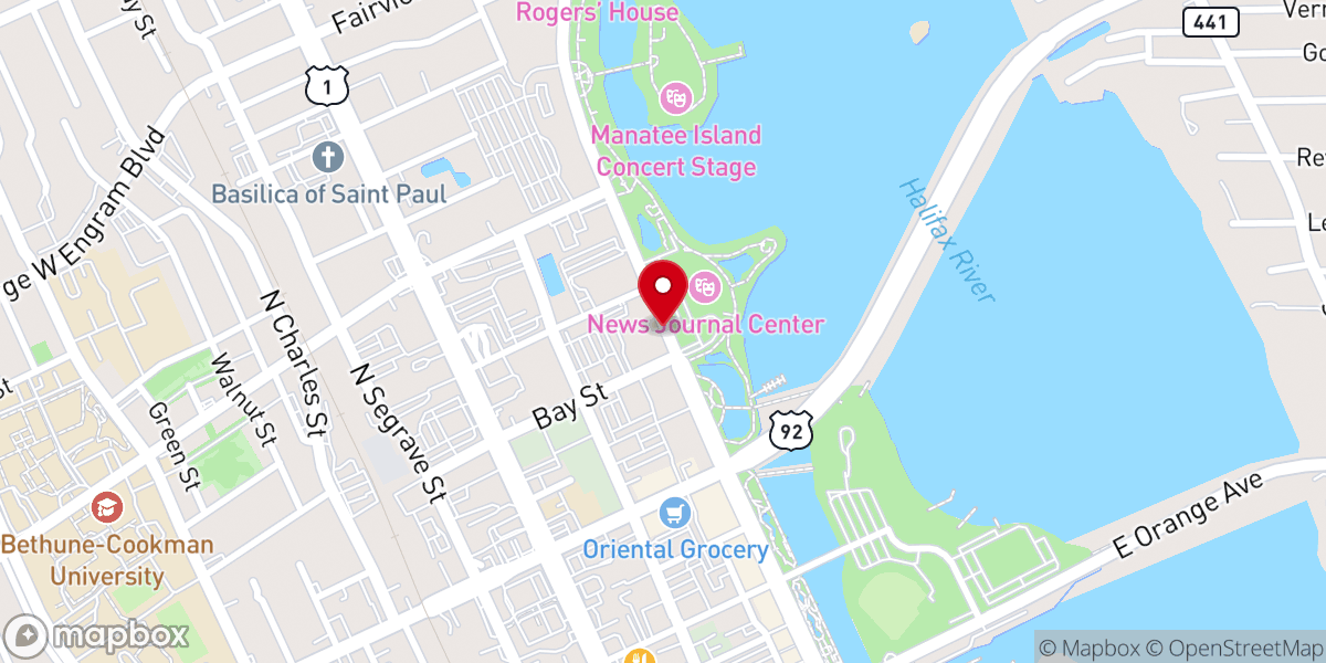 Map showing location of Livingston Memorial United Church