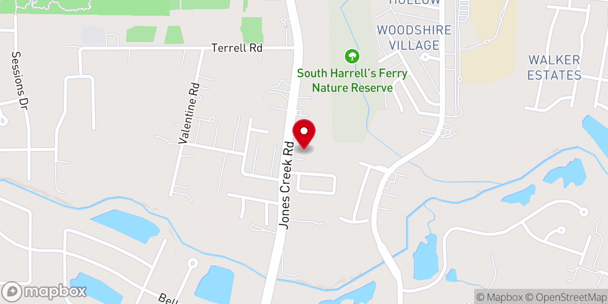 Map showing location of Westminster Presbyterian Church of Baton Rouge, PCA
