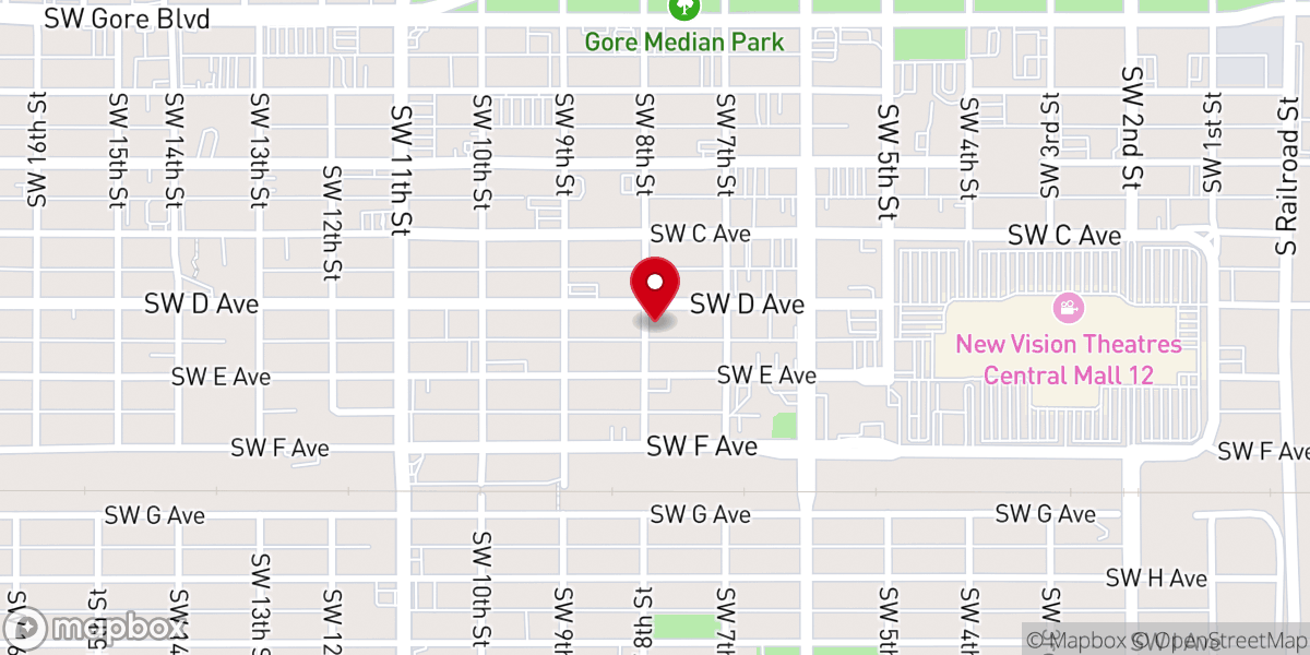 Map showing location of Little Chapel of Lawton Inc