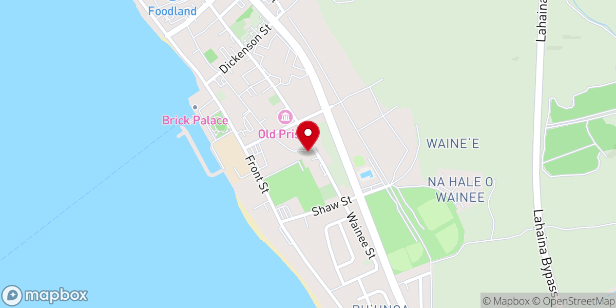 Map showing location of Lāhainā Hongwanji Mission