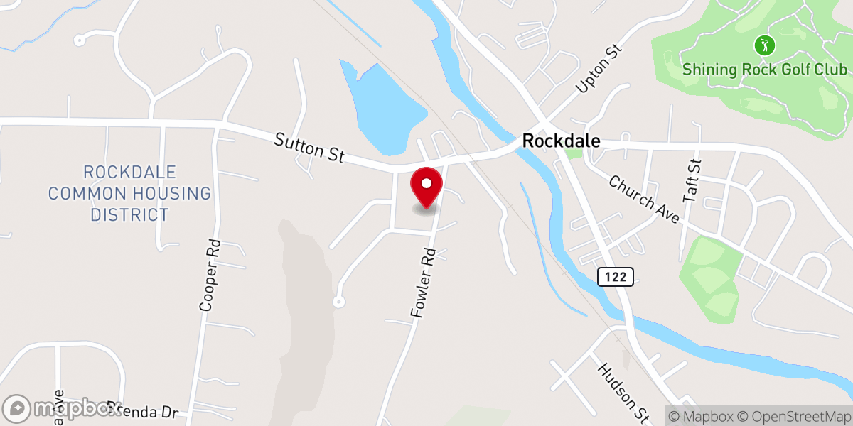 Map showing location of Rockdale Congregational Church