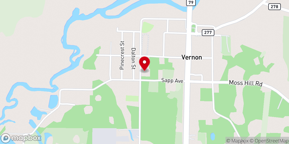 Map showing location of Abigail Church