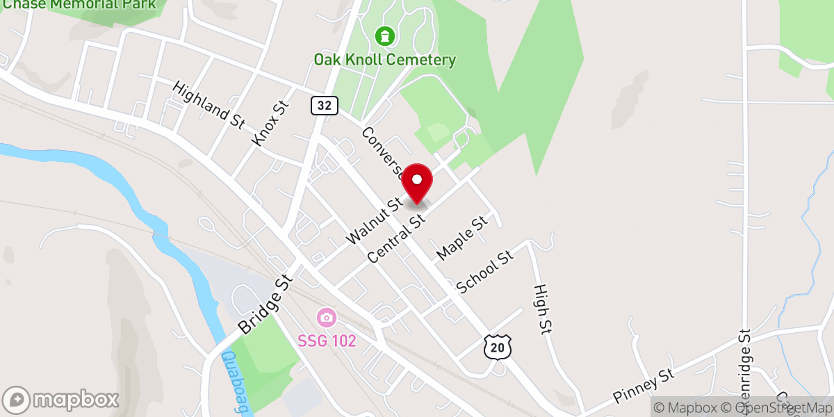 Map showing location of St. Paul's Church