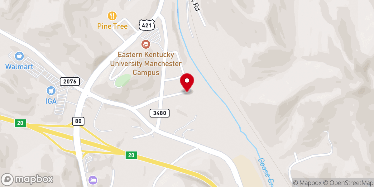 Map showing location of Manchester Gospel Mission