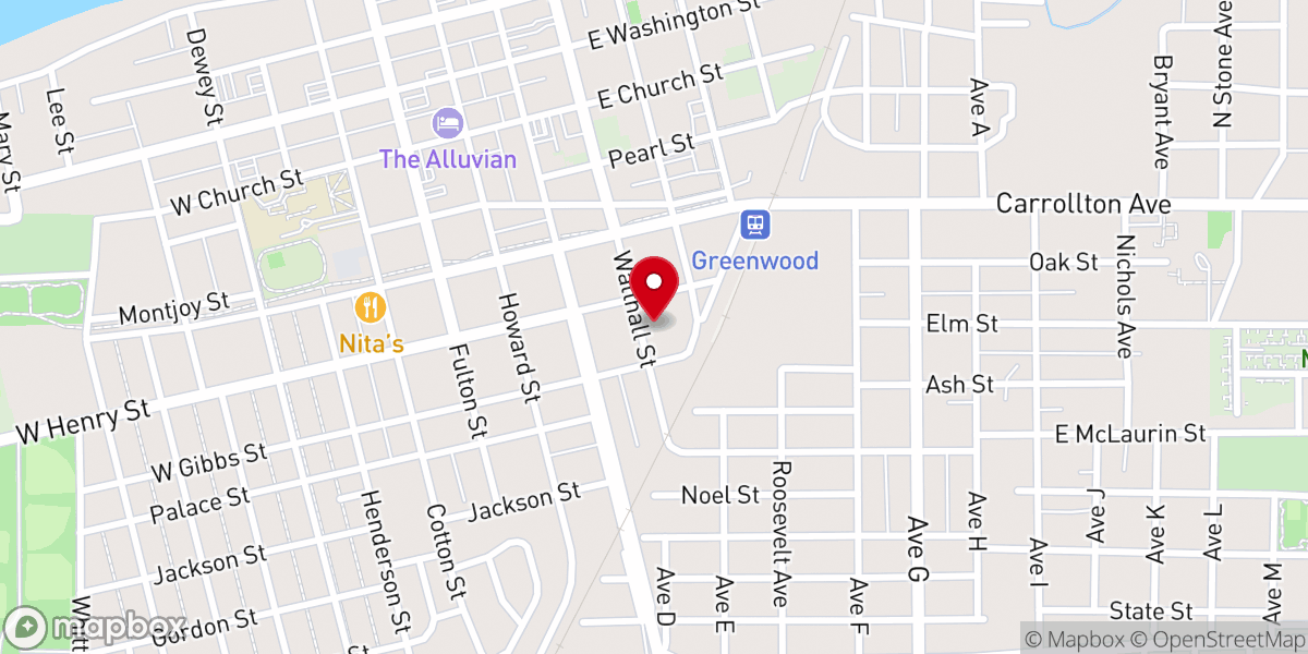 Map showing location of Turner Chapel