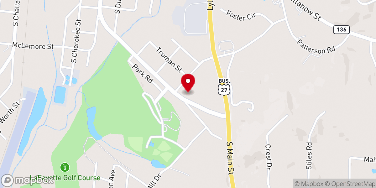Map showing location of Emmanuel Baptist Church
