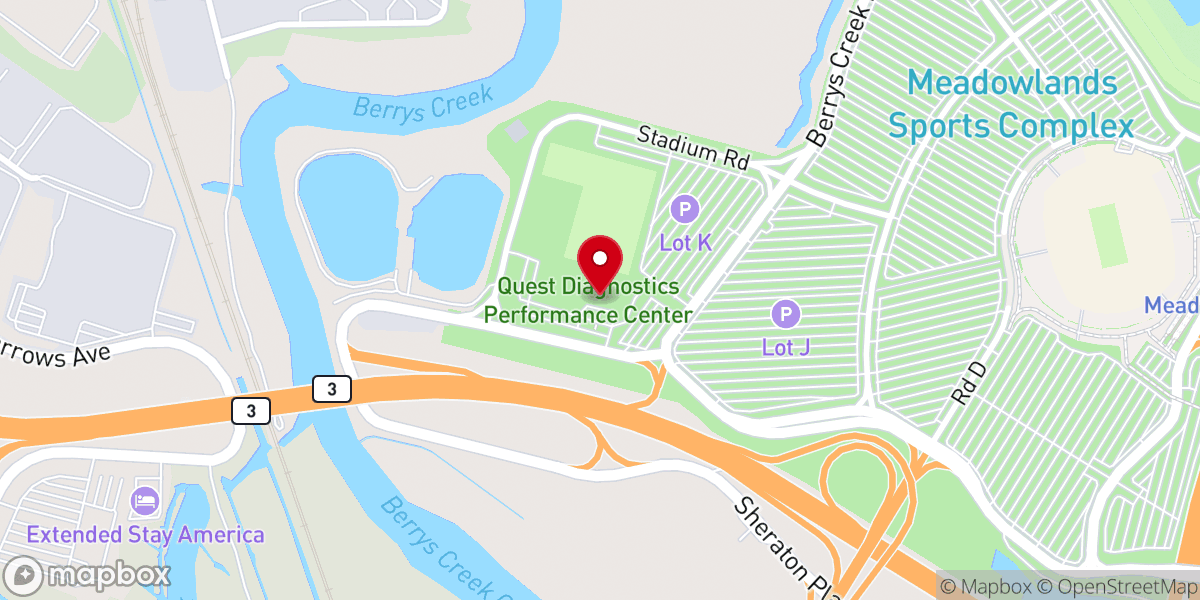 Map showing location of Giants Foundation Inc New York Football Giants