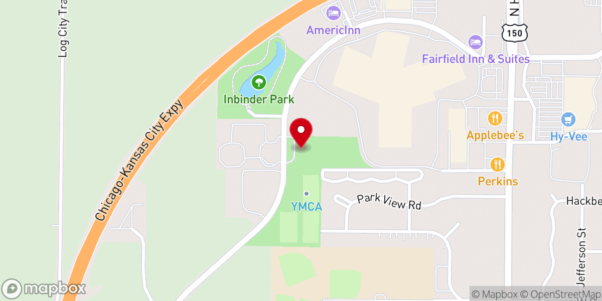 Map showing location of YMCA of Knox County