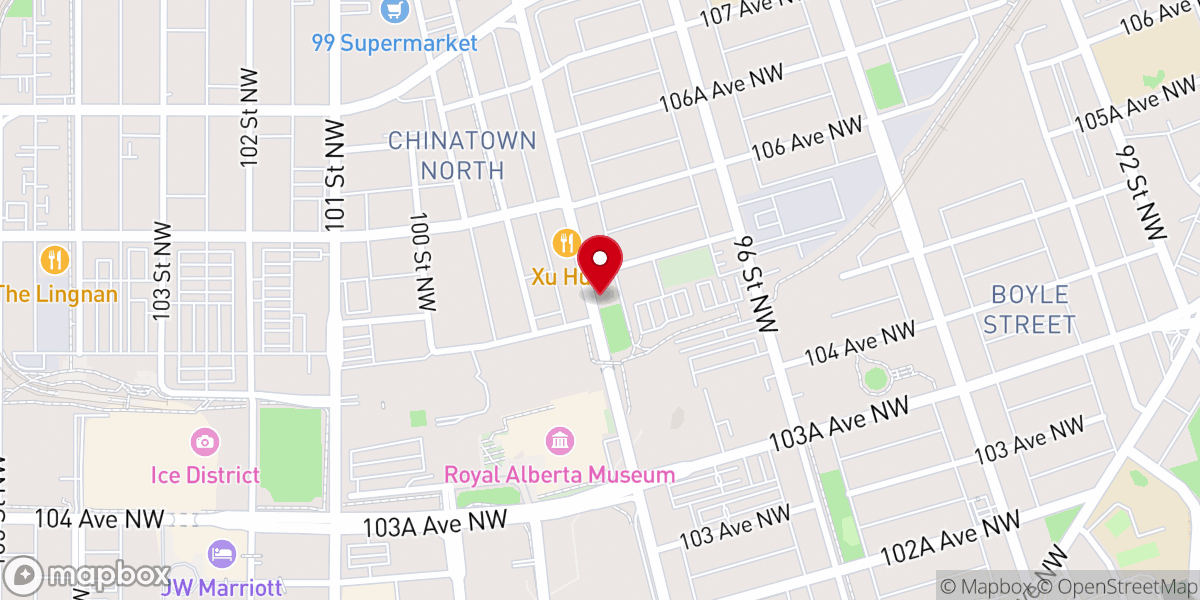 Map showing location of Edmonton Father's House