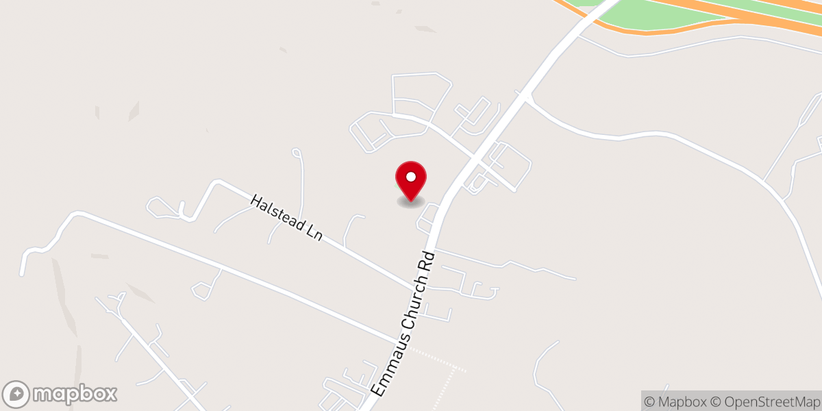 Map showing location of Emmaus Baptist Church