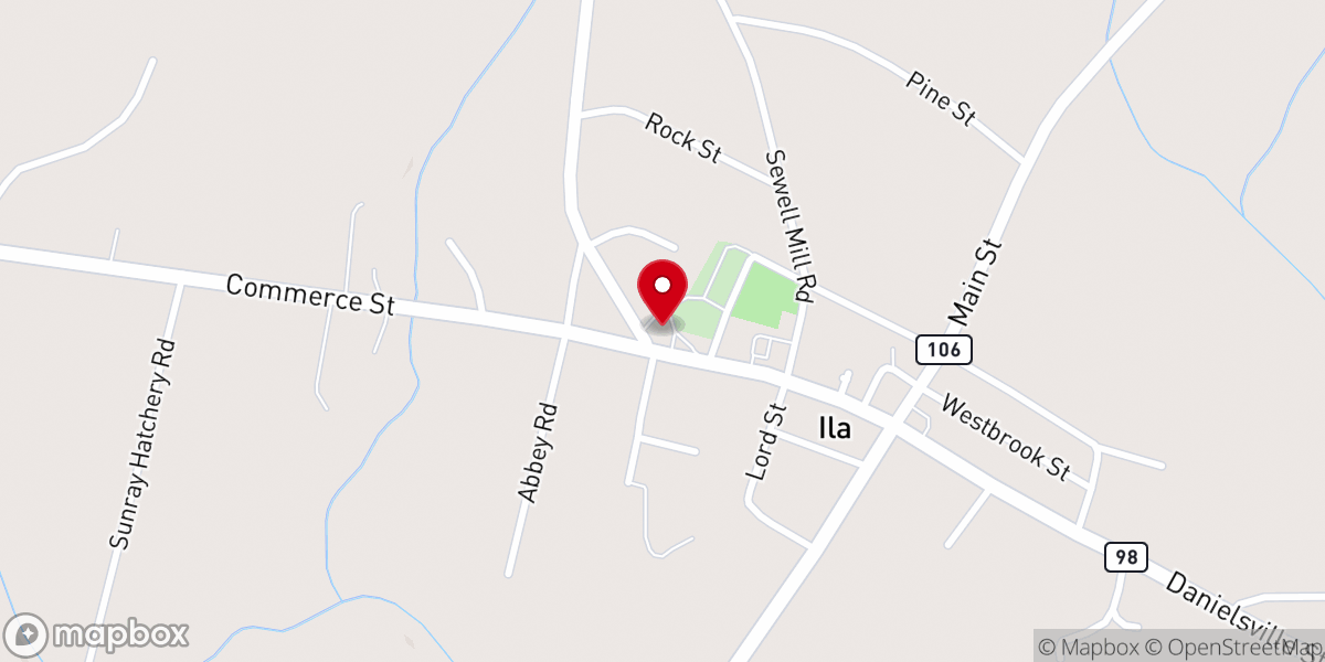Map showing location of Mount Hermon Presbyterian Church