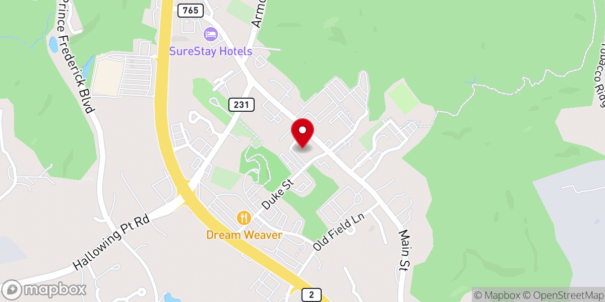 Map showing location of Calvert County Circuit Court Clerk