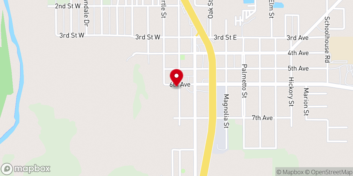 Map showing location of First Methodist Church Parsonage