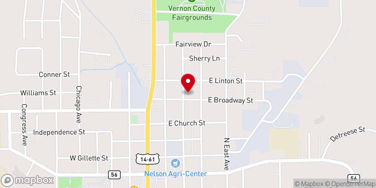 Map showing location of Rider Jared