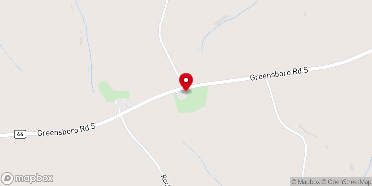 Map showing location of New Salem Church