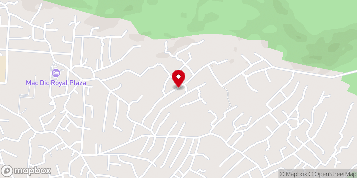 Map showing location of Hope Family Presbyterian church of Ghana