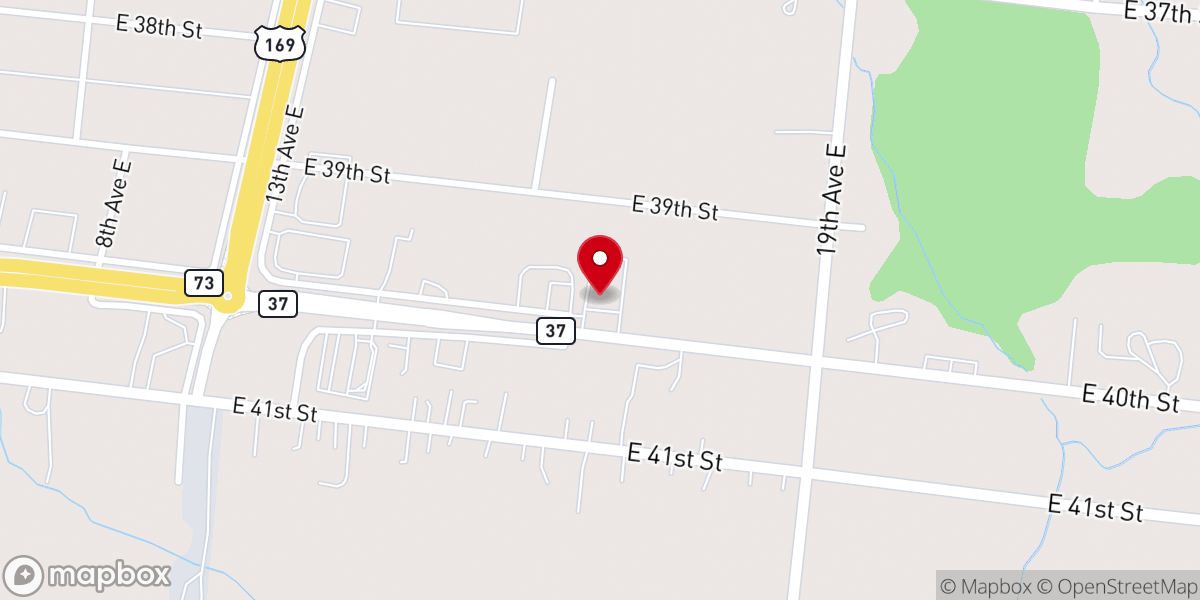 Map showing location of Abundant Life Church