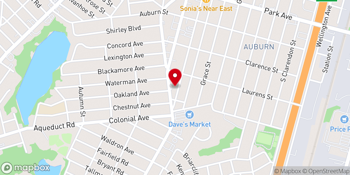 Map showing location of Butterfield Home & Chapel