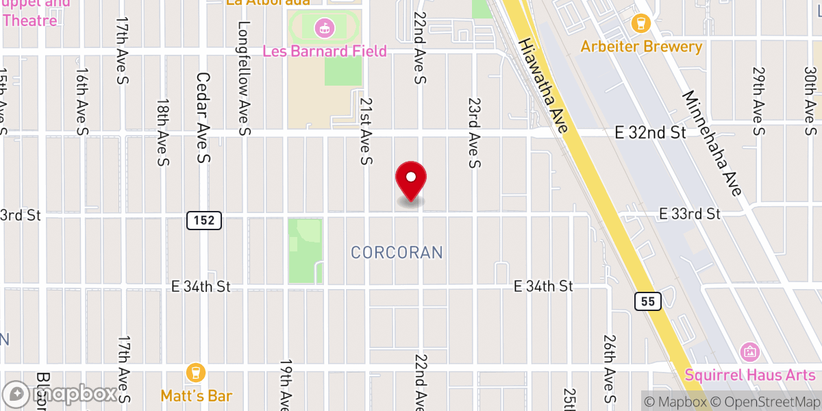Map showing location of Vine Evangelical Church
