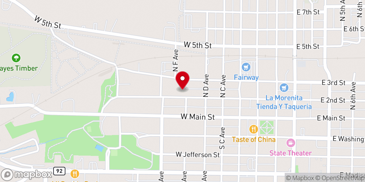 Map showing location of Saint James Catholic Church