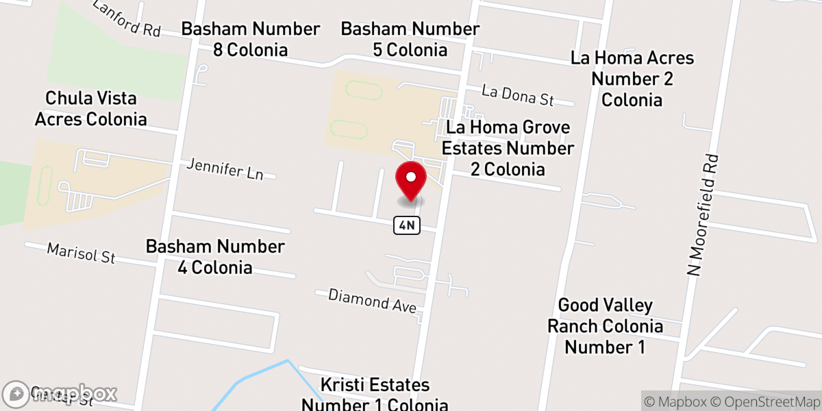 Map showing location of Templo El Buen Pastor