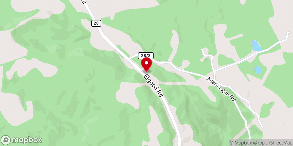 Map showing location of Christian Ridge Church