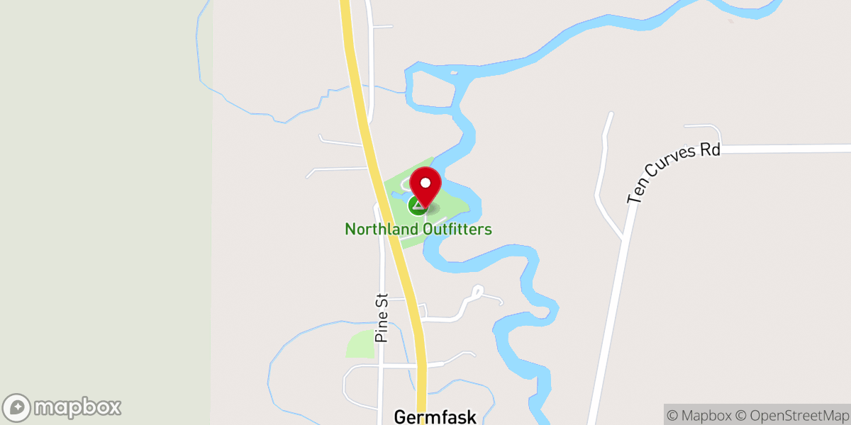 Map showing location of Germfask Mennonite Church