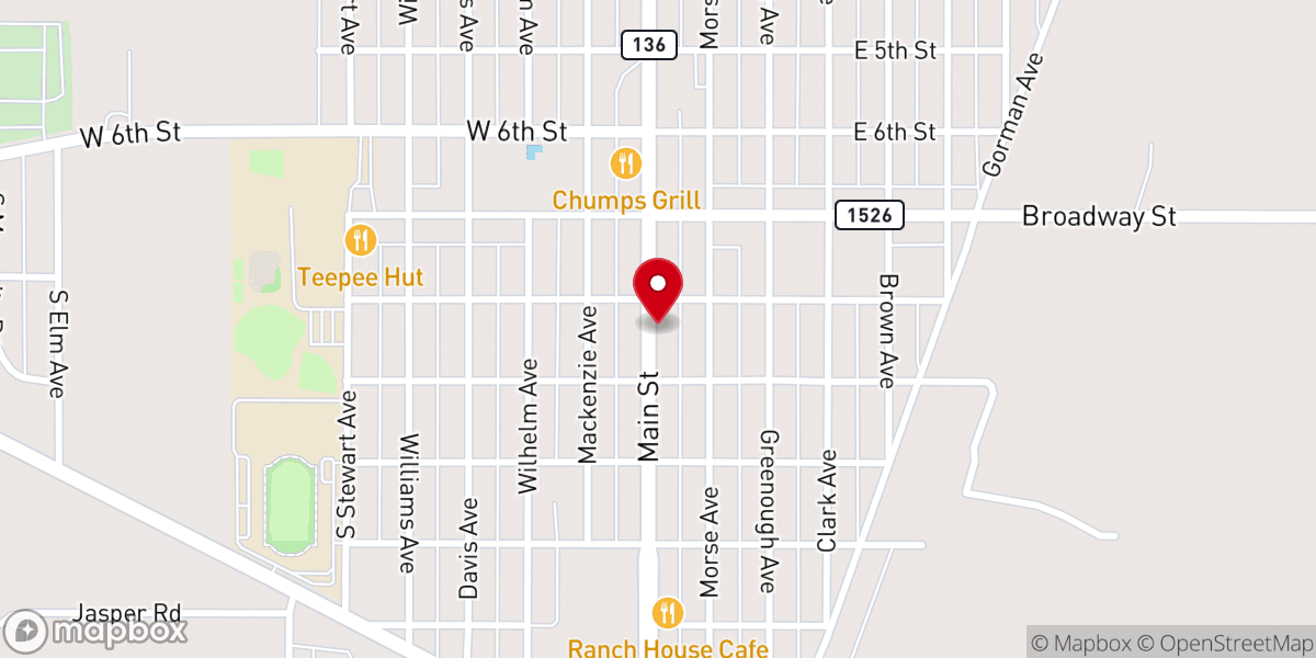 Map showing location of The Church