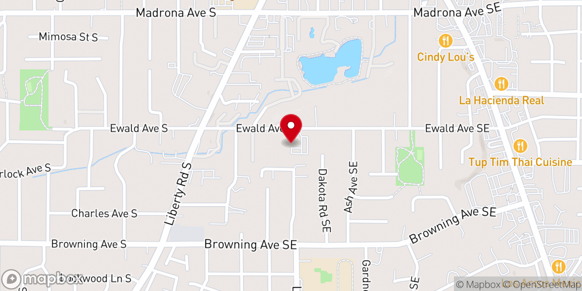 Map showing location of South Salem Church of Christ