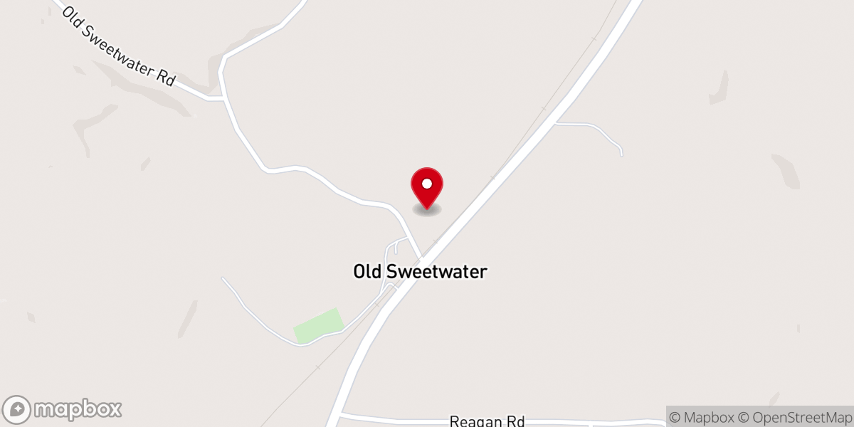 Map showing location of Old Sweetwater Baptist Church