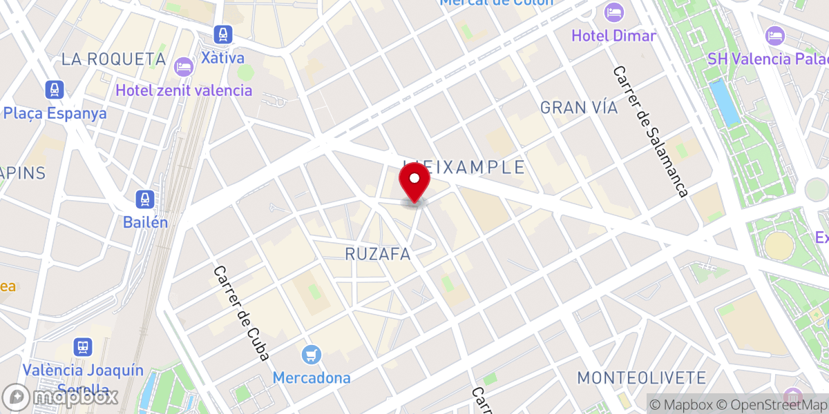 Map showing location of Convento de Nuestra Señora de los Ángeles