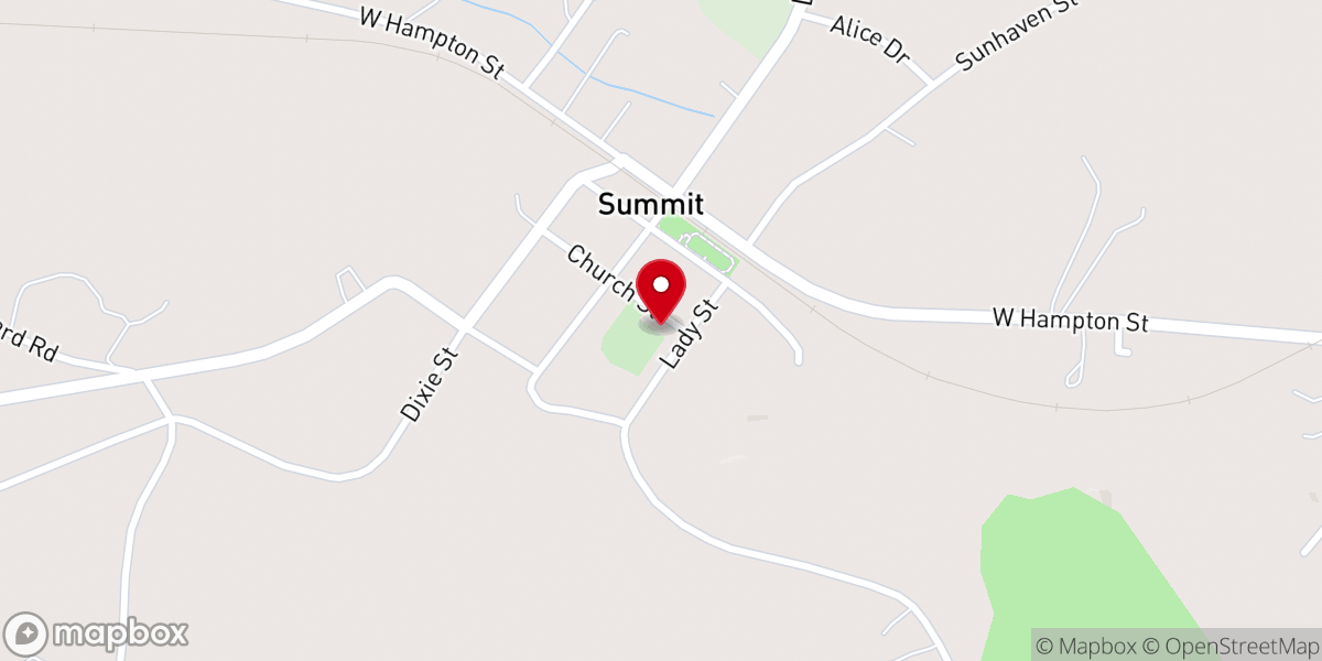 Map showing location of St James Lutheran Church