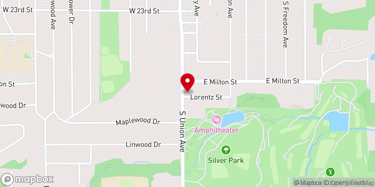 Map showing location of Silver Park Church of Christ