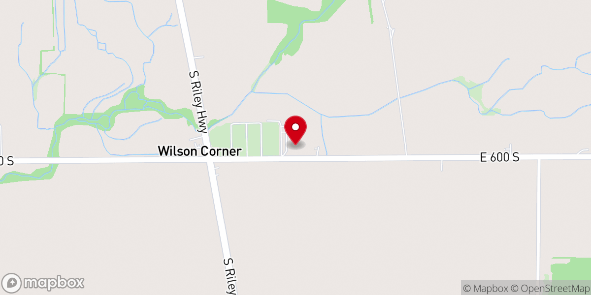 Map showing location of Lewis Creek Baptist Church
