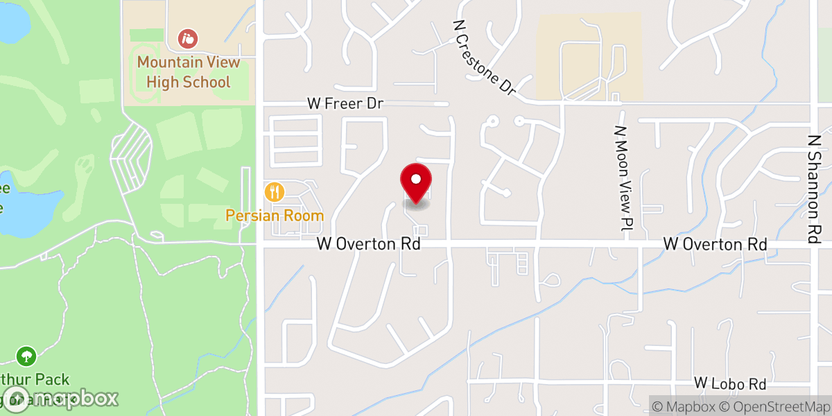 Map showing location of Mountain View Baptist Church
