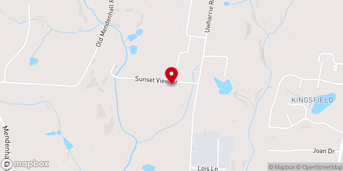 Map showing location of Landmark Baptist Church