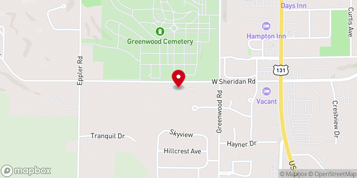 Map showing location of Beautiful Savior Lutheran Church