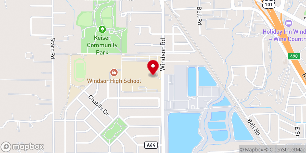 Map showing location of North Coast Christian Fellowship