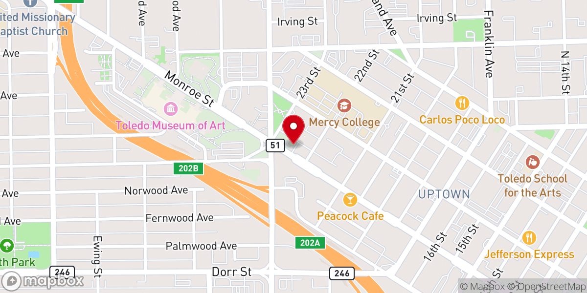 Map showing location of Mount Hope Church of Jesus Christ