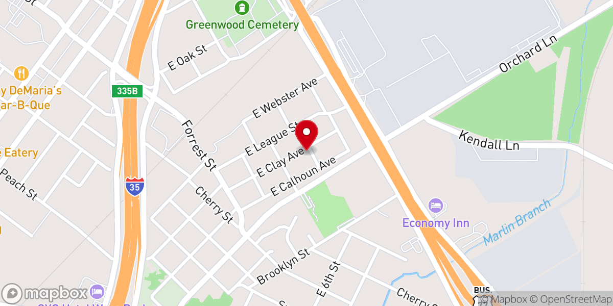 Map showing location of Faith Tabernacle Church of God