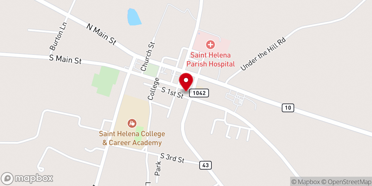 Map showing location of St Helena Parish Agricultural